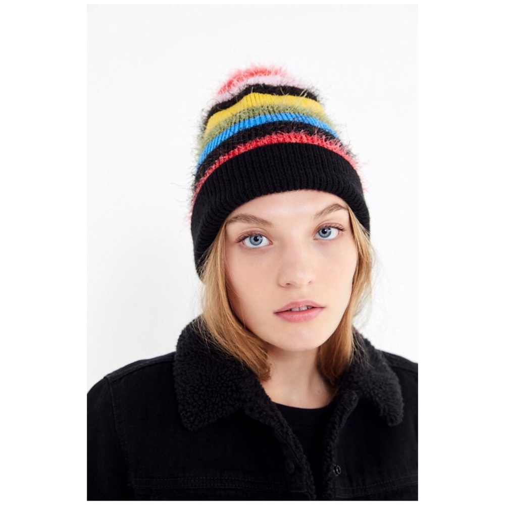 Urban Outfitters Rainbow Striped Beanie
